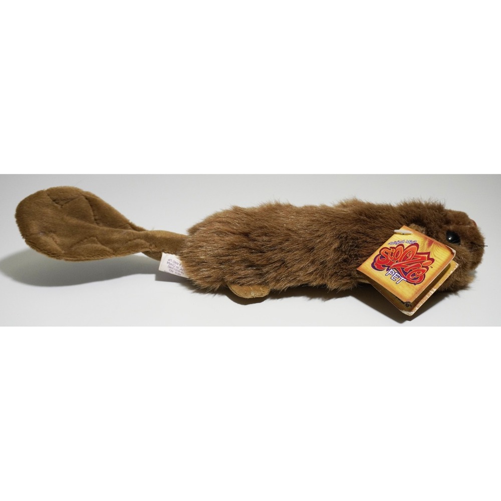 Y2K Scoozie Pet Mini Baby Otter Plush Brown 12" Vintage